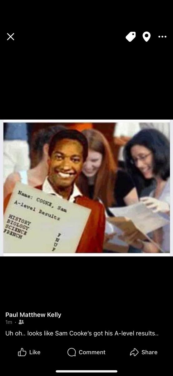 Uh oh! Sam Cooke’s got his A-level results…