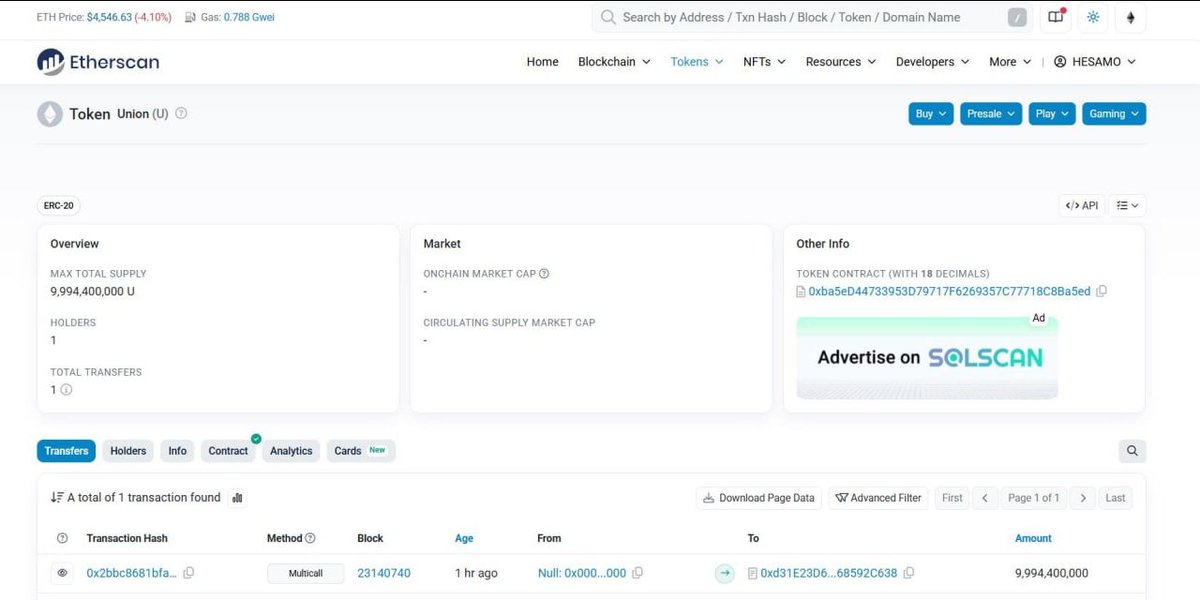 Union token info 
when is the TGE?
<a href="/union_build/">Union</a>

etherscan.io/token/0xba5eD4…