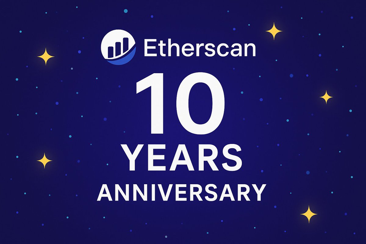 0xkevins's tweet photo. I've been using @etherscan since I first discovered Ethereum back in 2016 — helping me track transactions and explore the ecosystem as it grew.

Here’s to #10YearsofEtherscan and many more years of transparency, reliability, and innovation in the blockchain space! 🚀 https://t.co/MMOymmXLdi