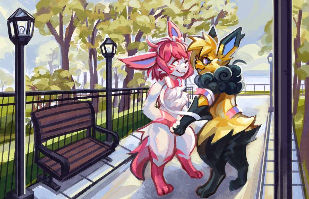 The vee's taking a walk in the park~ 💕