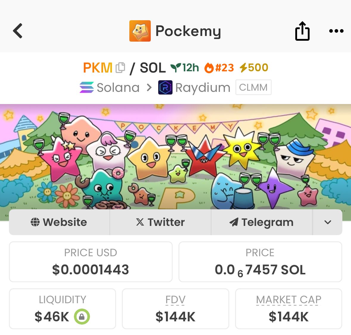 Ticker is $PKM 🔥#23 <a href="/dexscreener/">DEX Screener</a> 

CA
6LH9NDBYUf7thDx8sMZppZpxAsdXtsQ9VN37gKMpZRSp