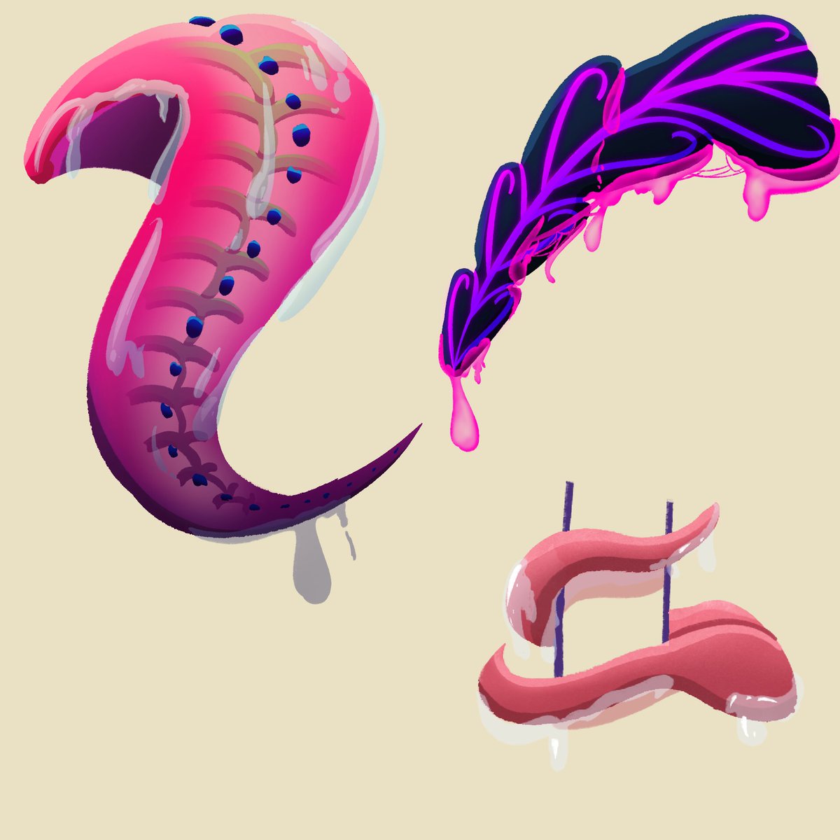 Tongues of all shapes and sizes. :3

#art #artmoots #moots