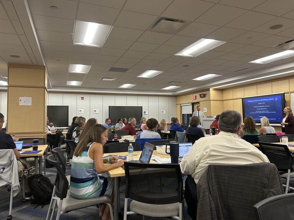 Leaders Learning First! Our dedicated administrators are hard at work, engaging in professional development to ensure a successful &amp; inspiring start to the year!  From strategic planning to student-centered leadership, we're setting the tone for a year of growth. #WeAreHVS