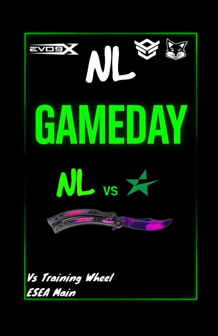 Neon Lights eSports (@neonlights_gg) on Twitter photo NL CS2
The boys have arguably their toughest match tonight as they go against Training Wheel. The match will be streamed by <a href="/_haughtsauce_/">haughtsauce</a> on our twitch
twitch.tv/NeonLightseSpo…
8-1 vs 8-1
<a href="/ESEA/">ESEA League</a> Main
Training Wheel
10pm est
<a href="/ItssBanss/">zBanss</a>
<a href="/lone_starrr/">LoneStarrr</a>
<a href="/BradWeiand/">Brad Weiand</a>
<a href="/DacScs2/">DacS</a>
<a href="/JTrops_/">Justin</a> NL CS2
The boys have arguably their toughest match tonight as they go against Training Wheel. The match will be streamed by <a href="/_haughtsauce_/">haughtsauce</a> on our twitch
twitch.tv/NeonLightseSpo…
8-1 vs 8-1
<a href="/ESEA/">ESEA League</a> Main
Training Wheel
10pm est
<a href="/ItssBanss/">zBanss</a>
<a href="/lone_starrr/">LoneStarrr</a>
<a href="/BradWeiand/">Brad Weiand</a>
<a href="/DacScs2/">DacS</a>
<a href="/JTrops_/">Justin</a>