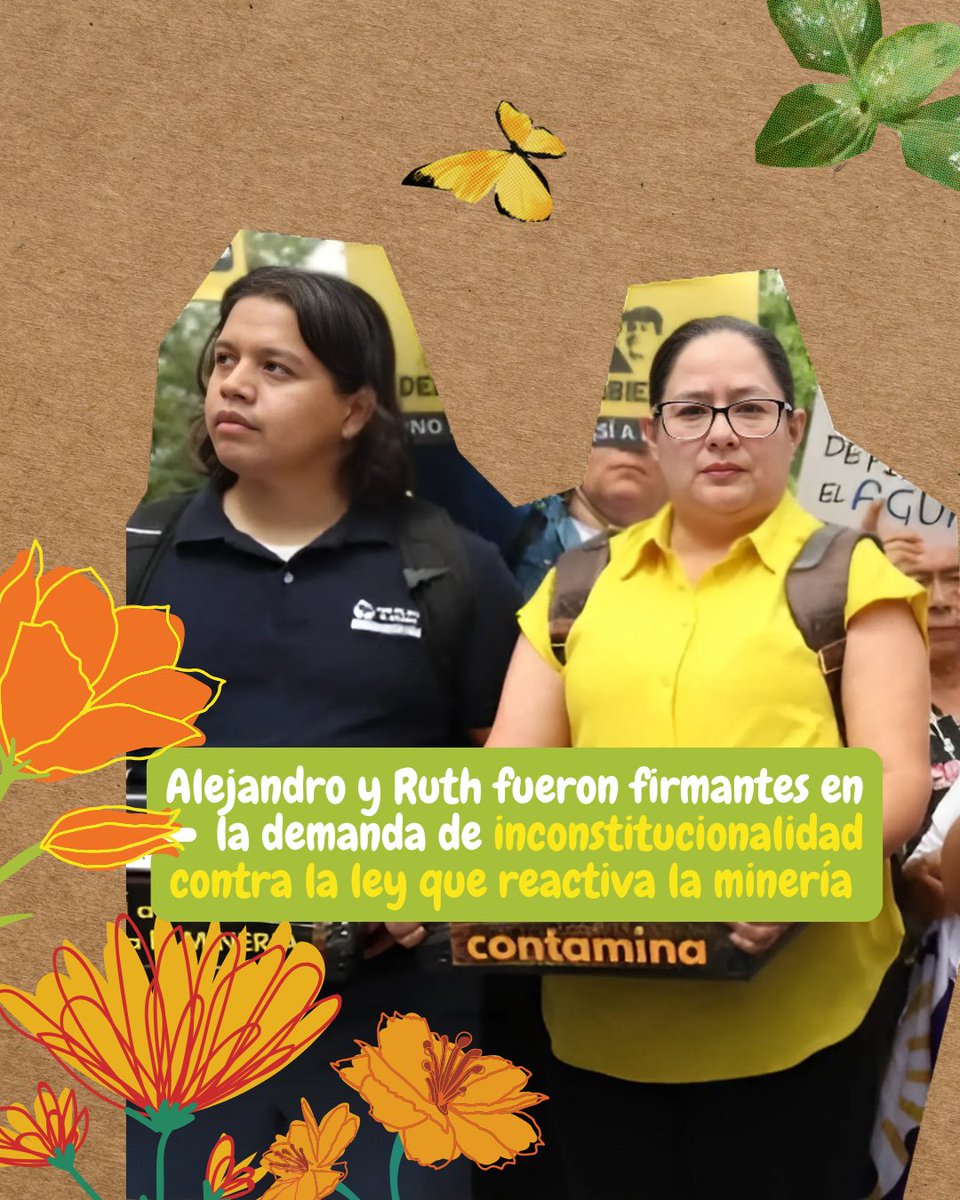 Alejandro y Ruth se opusieron con firmeza a la reactivación de la minería, firmando una demanda de inconstitucionalidad. Lo hicieron por la vida, por la tierra y por las personas que la habitan. 🌱💚🚫
#LibertadParaAlejandro #LibertadParaJoséÁngel #LibertadParaRuthLopez