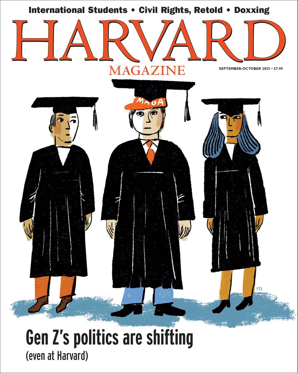 Our September-October 2025 issue is now LIVE!

MAGA politics at <a href="/Harvard/">Harvard University</a>, two years of doxxing, mitochondria and the cures to dementia and cancer, pronatalist pressures and careers for Gen Z women, and so much more.

Read free now 👉: harvardmagazine.com/2025/09

#Harvard