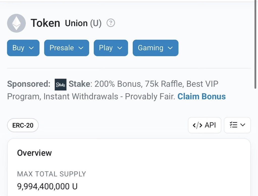 PromsLevi's tweet photo. The @union_build token (U) has been minted with Total Supply of 10B! 

CA:
0xba5eD44733953d79717F6269357C77718C8Ba5ed

Token: Union
Ticker: U
Total Supply: 10B
Decimals: 18

For those of you that have been predicting Union launch price:

At 1B FDV, that will be $0.1 per $U

At 10B FDV, that will be $1 per $U

Which FDV is more realistic right now for Union at token listing? 

Our zk interoperability L1 is coming!