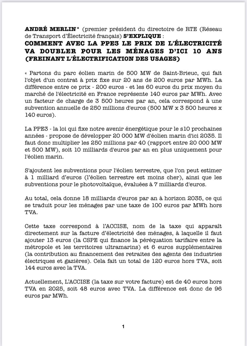 AlexandreJardin's tweet photo. Tribune BOMBE parue dans @Le_Figaro + Le doublement de la #factureElectricite expliqué par. #AndreMerlin , fondateur de #RTE (la société qui distribue notre électricité). https://t.co/tTexibIARy