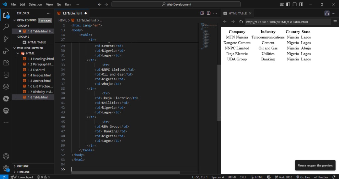 rasak_code's tweet image. 🎉 Just finished learning about HTML tables and officially wrapped up my HTML journey! So excited to see what I can build with this foundational knowledge. Onward to CSS! 💻 #HTML #CodingJourney #WebDevelopment #Learntocode #Programming #Tech