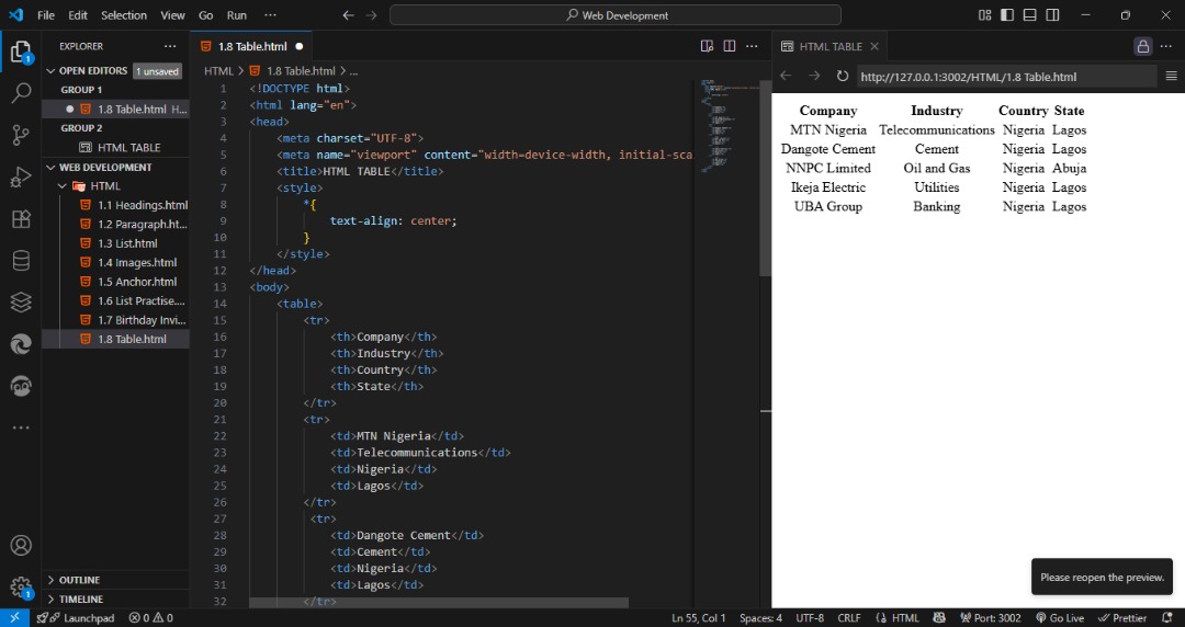 rasak_code's tweet image. 🎉 Just finished learning about HTML tables and officially wrapped up my HTML journey! So excited to see what I can build with this foundational knowledge. Onward to CSS! 💻 #HTML #CodingJourney #WebDevelopment #Learntocode #Programming #Tech