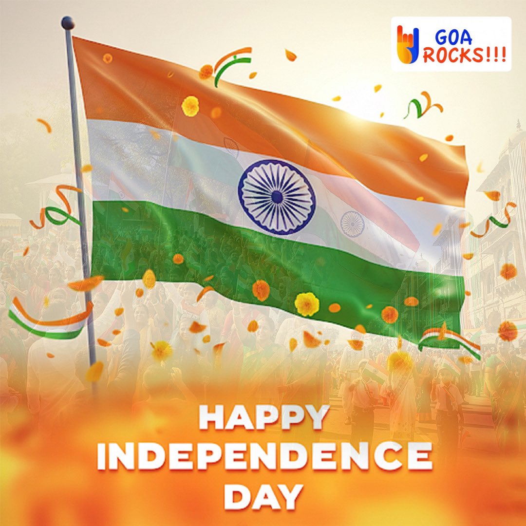 Happy Independence Day !! 🇮🇳 

Keep rocking in Bharat and #Goa !!
.
.
#GoaRocks !!!🤘🏼🤘🏼🤘🏼 

#independenceday #bharat #India #freedom #independence #independencedaycelebration #independencedaycelebration2025