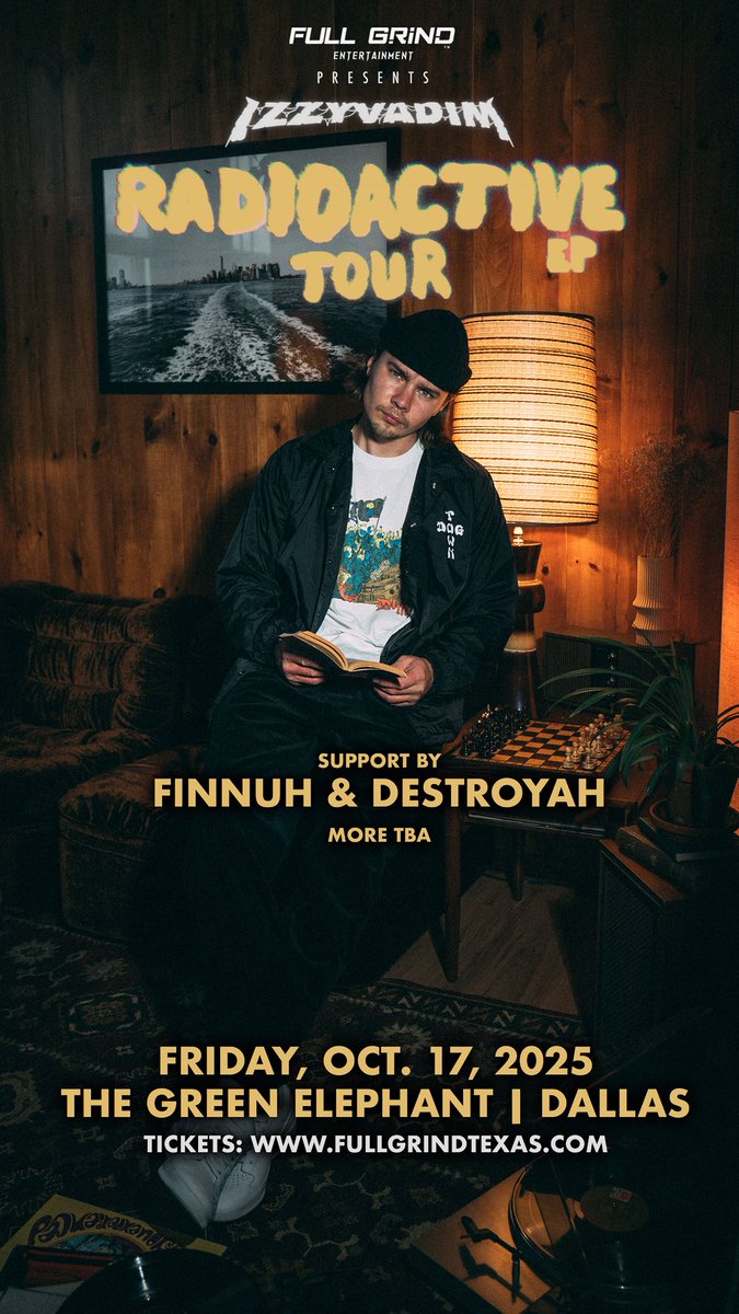 destroyahdub's tweet photo. DALLAS ‼️☢️ 

making my return to The Green Elephant as support for @IzzyVadim, 
alongside the Don himself, @finnuhdoit 🦇 

LINK IN BIO, SEE YALL THERE 🫵🏽 https://t.co/Ui9kRrNyoE