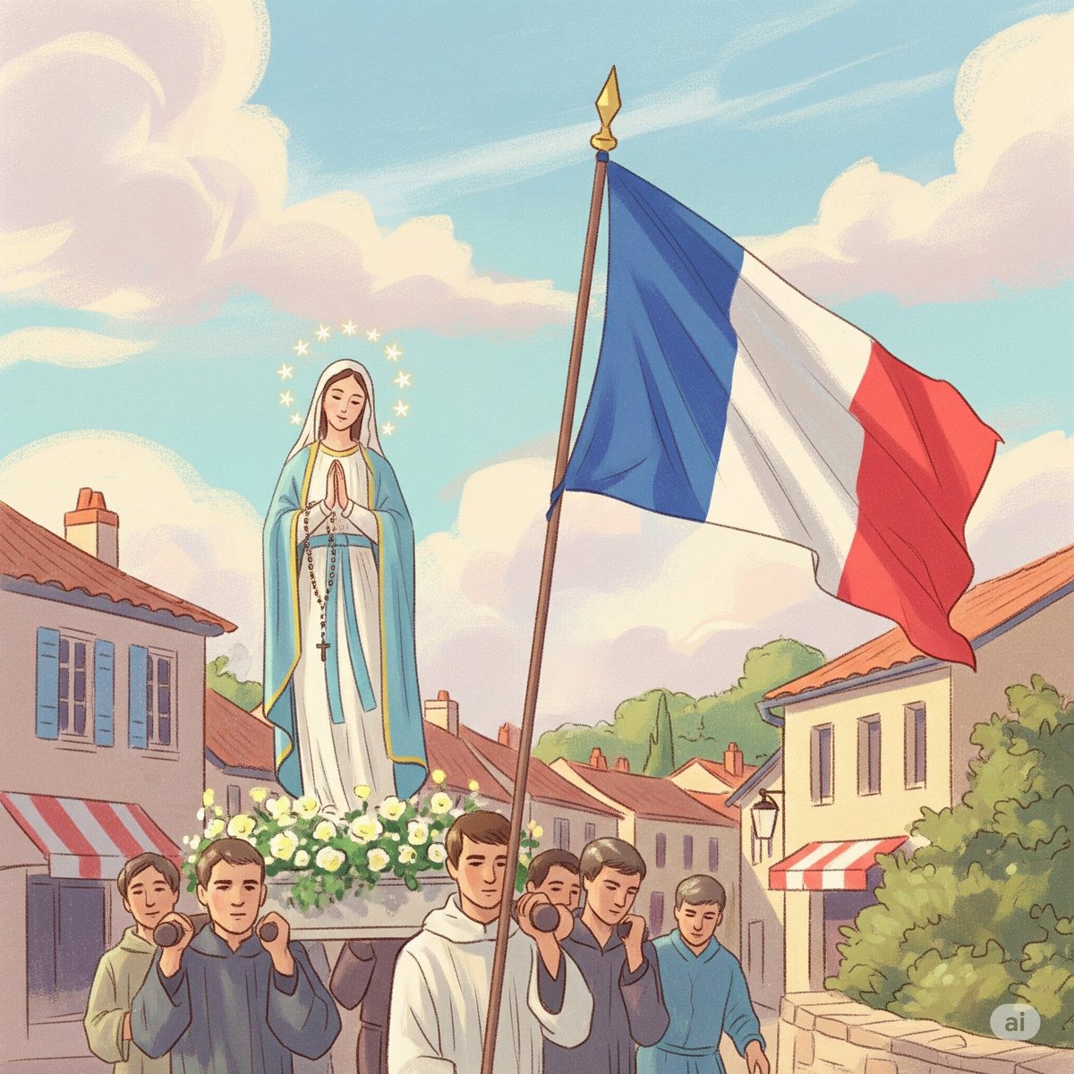 infoscathos's tweet photo. Bon 15 août ! Fête de Marie, patronne de la France 🙏
#Marie #Assomption #15août #NotreDame https://t.co/uZQCtmKnO0