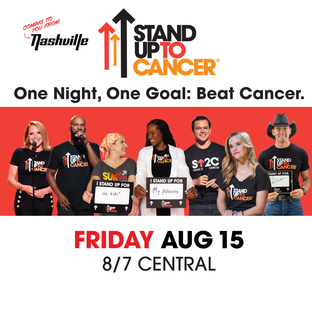 iHeartCountry's tweet photo. One night. One cause. 💛 Hear Nashville’s brightest stars tonight on iHeartCountry at 8pm ET/PT (7pm CT) with @SU2C. #StandUpToCancer  

Listen here: https://t.co/4fcmOyBSSr https://t.co/ZmD7G1yAjA