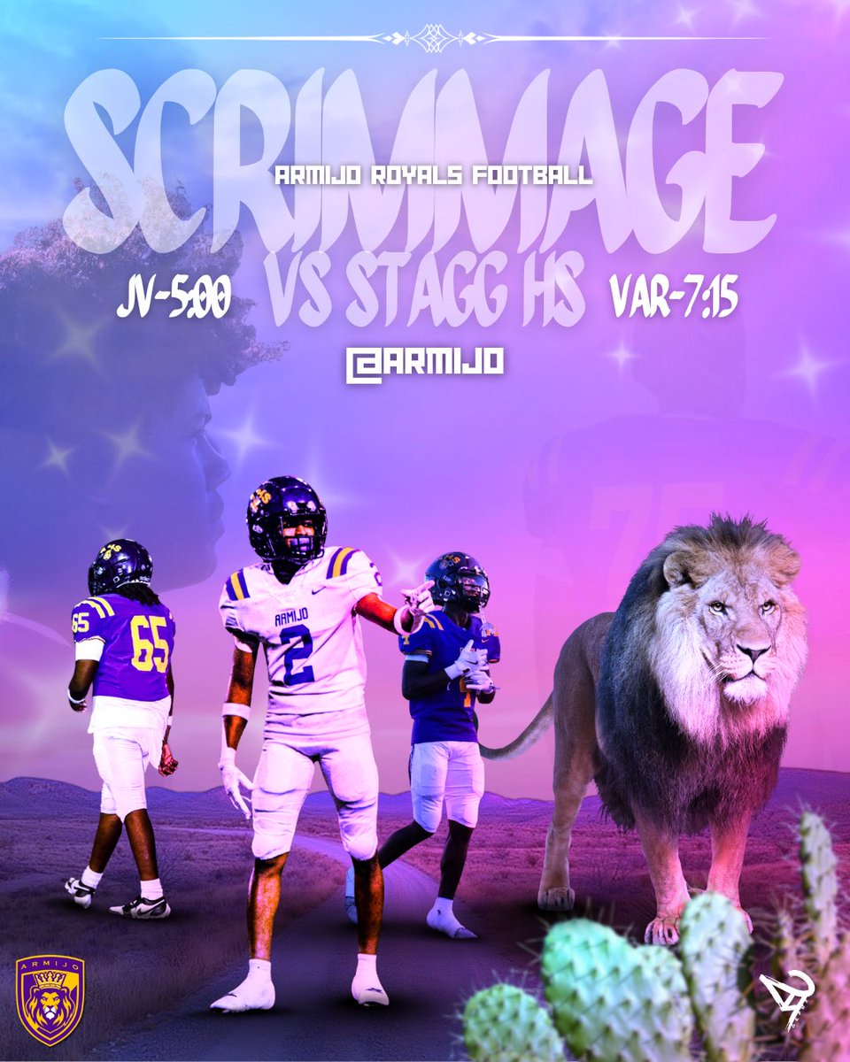 🔥Fall Classic🔥
Friday August 15th
Armijo vs Stagg HS
🏈 JV – 5:00 PM | Varsity – 7:15 PM
📍 Armijo High School

Pack the stands and bring the noise!