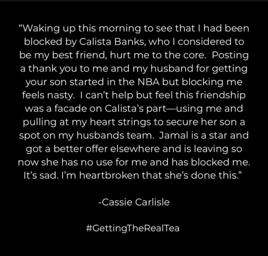 GettingTheRealT's tweet photo. 👀 Drama alert! @CassiePCarlisle speaks out after @BigBankCalista appears to block her on Twitter 🫢 #BallerWivesTwitt #GettingTheRealTea #GTRT https://t.co/P4tDvknMyY