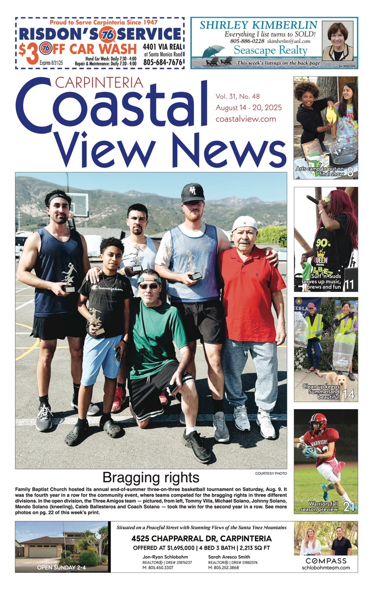 CVN Vol. 31, No. 48 is out now on newsstands near you. Pick up a copy or visit coastalview.com to read about the Family Baptist Church basketball tournament, the 11th annual Surf 'n' Suds festival, what's next for Warriors sports, and more.