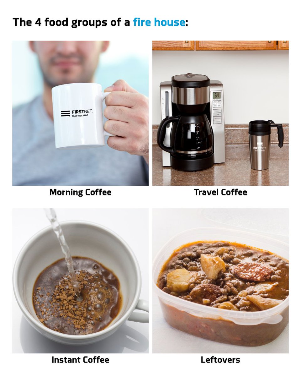 FirstNet's tweet image. Fire drills and coffee refills, amirite?  #FRI2025