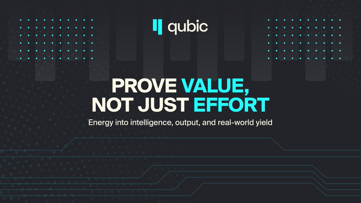 Useful Proof of Work is more than just a idea.

It’s a new principle for decentralized systems:

Don’t just prove effort. Prove value.

Energy is too precious to waste on puzzles.

So Qubic put it to work.

Yield. Intelligence. Output.