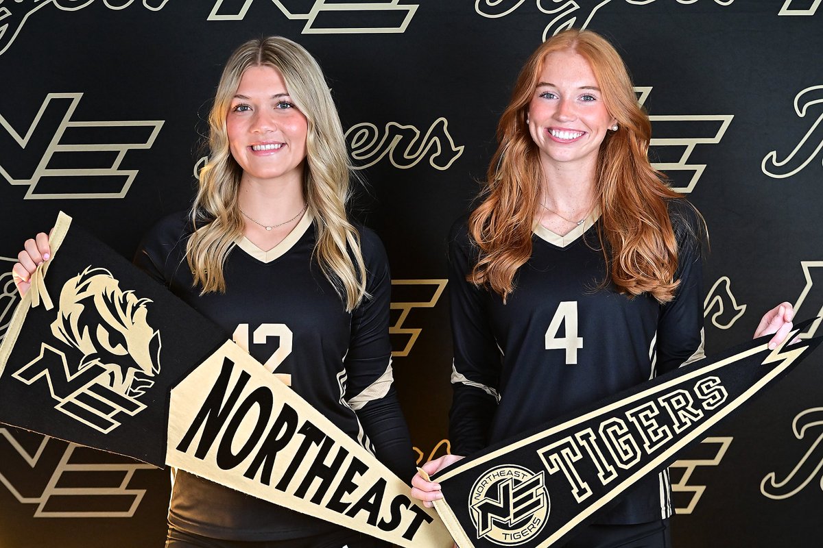 NEMCCTigers's tweet image. VB | Congratulations to sophomores Sophie Johnson &amp;amp; Reese Moore, who were selected by their teammates as @NEMCCVB’s captains for the 2025 season!

Johnson is a returning starter at setter while Moore is a transfer outside hitter!

🐯 #TigerTown