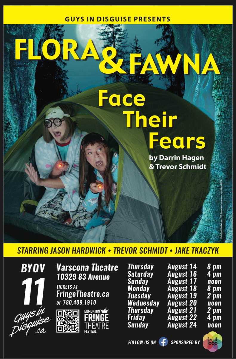 Get ready for the newest adventures of the NaturElle Girls!  Flora &amp; Fawna Face Their Fears Opens tonite! 

#yegfringe  #lgbtq