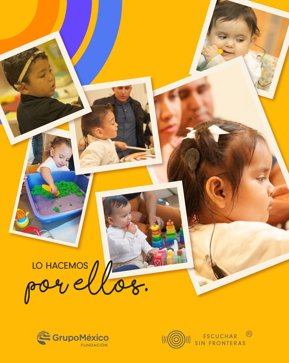 En Escuchar Sin Fronteras somos afortunados de llevar 5 años acompañando a familias en el proceso del implante coclear a niños de 0 a 24 meses con diagnóstico de hipoacusia severa o profunda. ✨

#FGM #HipoacusiaInfantil #ImplanteCoclear #GrupoMéxico <a href="/FundacionGM/">FundaciónGrupoMéxico</a> <a href="/GMexico_oficial/">Grupo México</a>