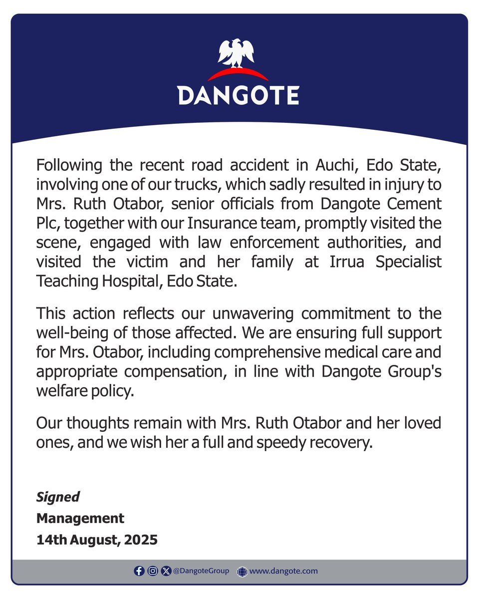 Dangote Group tweet media