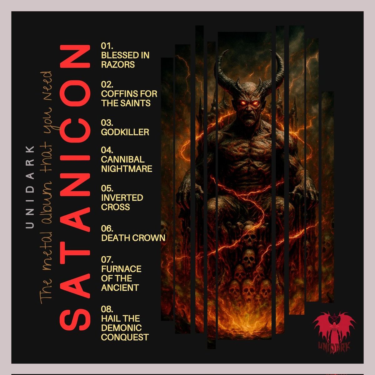 UNIDARK1's tweet photo. BLOOD &amp; BASS DRUMS

This isn’t music. It’s an exorcism in reverse.
Let SATANICON in — and never get it out.
🔗 https://t.co/BfuI61ywcX

#UNIDARK #SATANICON #DeathcoreMetal #ExtremeMetalAddicts #MetalHeads #HeavyMetalWorld https://t.co/mQWzzugTLw