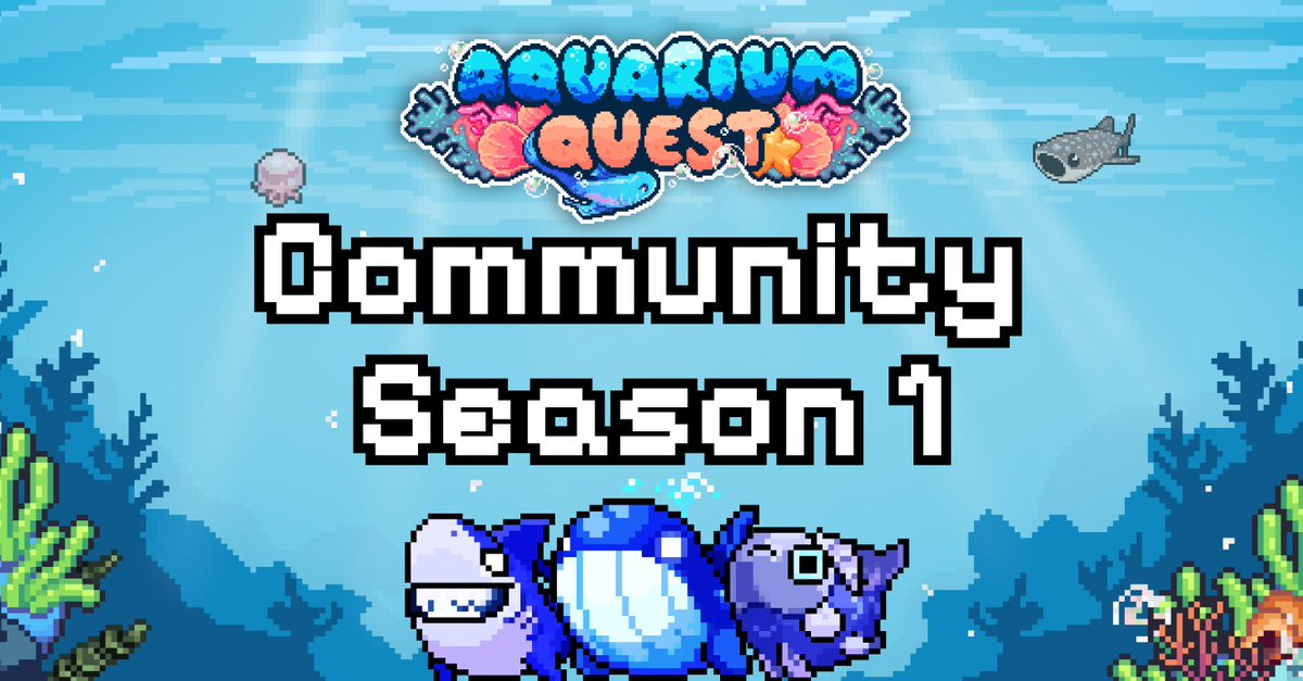 Season 1 of Aquarium Quest Community Events is live!

- Participate in events, earn community points and climb the leaderboard for GTD WL spots
- Discord XP is back with tiered FCFS WL rewards
- Upgrade FCFS to GTD with community points
- Rebalanced systems - new members get