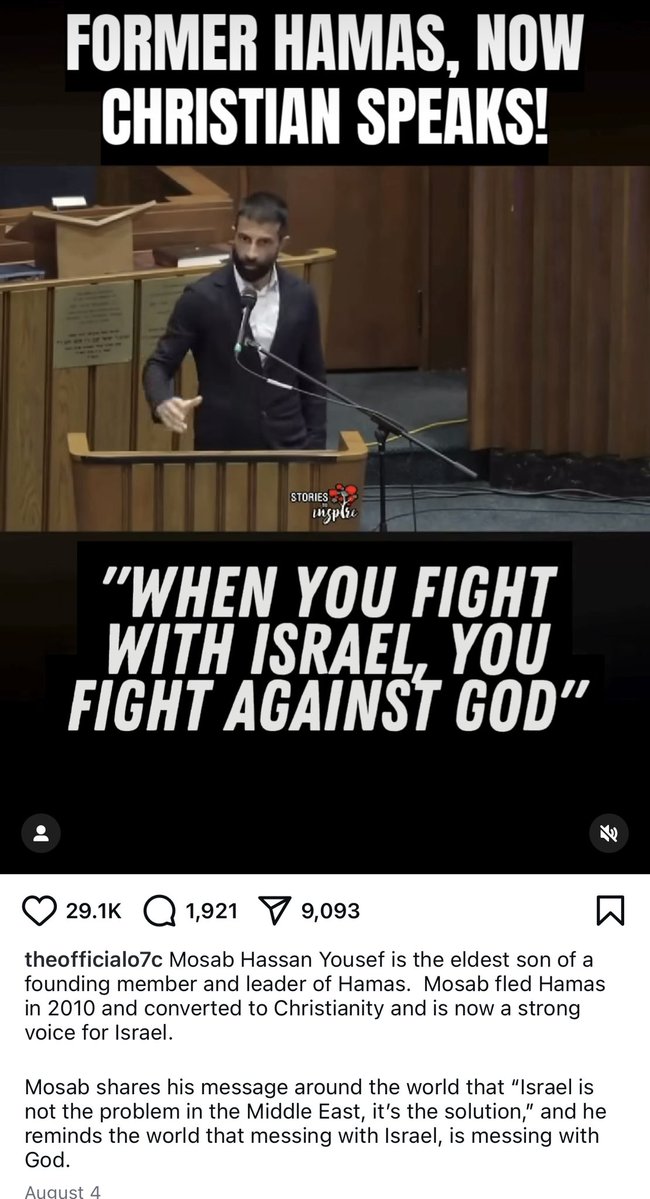 💥Hank💥 (@hankishtwitzone) on Twitter photo Hamas founder’s oldest son <a href="/MosabHasanYOSEF/">Mosab Hassan Yousef</a> who converted to Christianity is one of Israel’s strongest supporters!
He knows how evil Hamas are! He is not wrong for saying “Israel is not the problem in ME it’s the solution” and “When you fight with Israel you fight against God”! Hamas founder’s oldest son <a href="/MosabHasanYOSEF/">Mosab Hassan Yousef</a> who converted to Christianity is one of Israel’s strongest supporters!
He knows how evil Hamas are! He is not wrong for saying “Israel is not the problem in ME it’s the solution” and “When you fight with Israel you fight against God”!