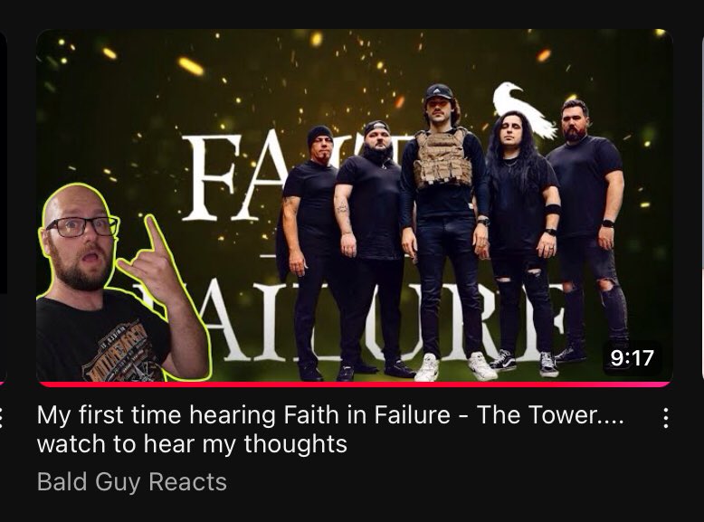 FaithInFailure's tweet photo. Bald Guy Reacts took on The Tower… and his face says it all. 🔥🤘
Watch the full reaction here ⬇️

#FaithInFailure #TheTower #MusicReaction

https://t.co/CLw9iomA5L https://t.co/Uf3mgYAD4s