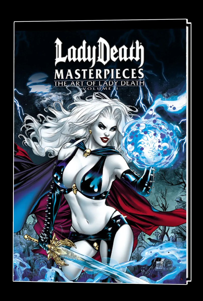 thecoffincomics's tweet image. LADY DEATH: MASTERPIECES – Vol. 1
An oversized 200-page hardcover packed with stunning art by the world’s top artists — all celebrating the deadly beauty of Lady Death. 💀 Only $50
👇 Grab yours NOW 👇
buff.ly/U3bsDdN
#LadyDeath  #ComicArt #GothicQueen #CoffinComics