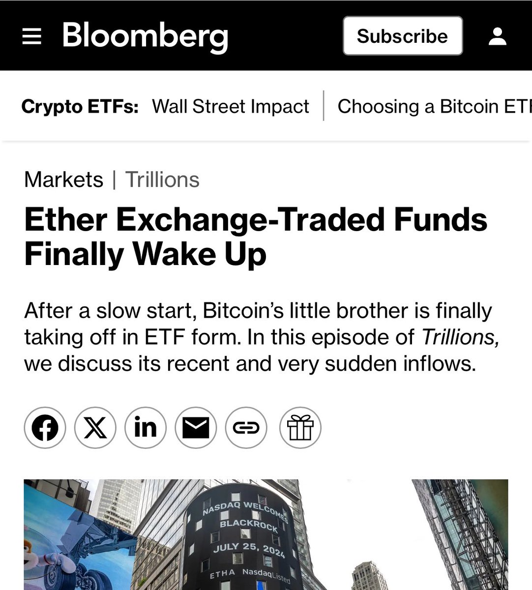 Eric Balchunas (@ericbalchunas) on Twitter photo Ether ETFs Finally Wake Up: Check out our Trillions podcast discussion w the great <a href="/Matt_Hougan/">Matt Hougan</a> on Ether and why it has such a big Summer and the future of blockchain investing.. Ether ETFs Finally Wake Up: Check out our Trillions podcast discussion w the great <a href="/Matt_Hougan/">Matt Hougan</a> on Ether and why it has such a big Summer and the future of blockchain investing..