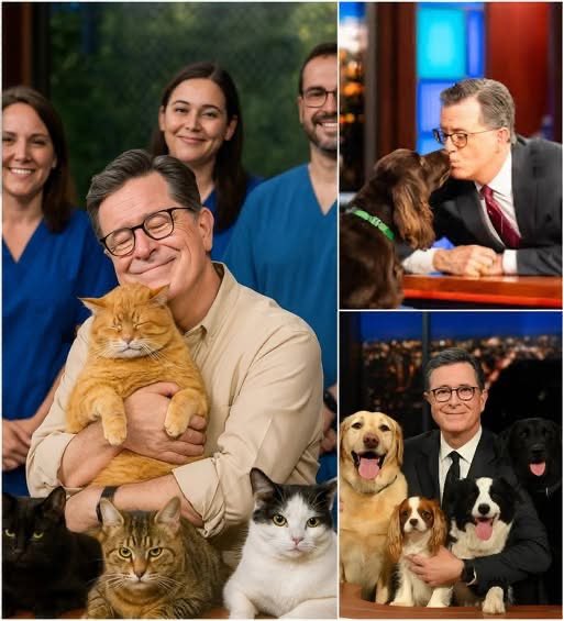 nasrene41's tweet image. BREAKING NEWS: Stephen Colbert sets  internet ablaze with a heartwarming announcement, plans to invest $10 million into building a “paradise” for stray dogs &amp;amp; cats.He pledges to rescue thousands of abandoned animals &amp;amp; give them the love, care, &amp;amp; forever homes they truly deserve!