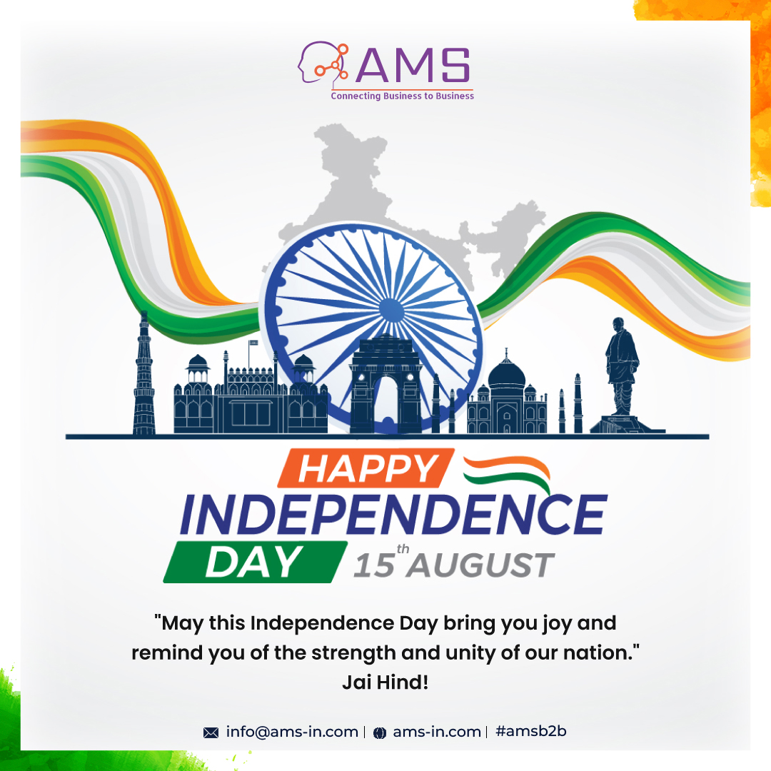 AMS_B2B's tweet photo. This Independence Day &amp; everyday, let your heart beat for the nation! Freedom is not just a date, it’s a feeling reminding us of sacrifices and inspiring us to serve our nation. Jai Hind!

#independenceday2025 #incredibleindia #amsb2b https://t.co/ZltCPIqlhO