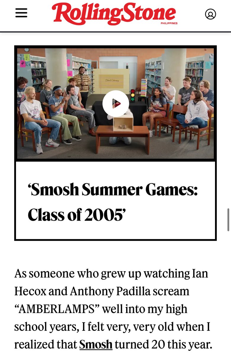 smoshbase_'s tweet photo. Rolling Stone Philippines publishes article including 'Smosh Summer Games'
— https://t.co/ob2dsA48Eb https://t.co/MYk760jH83