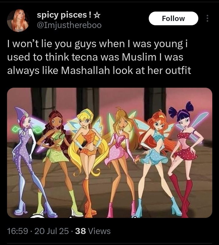 Reunited with my favourite winx tweet ever