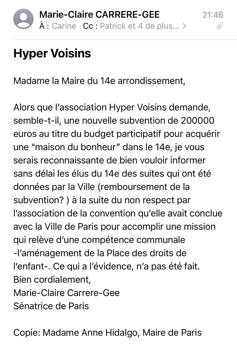 Subventions bidon à coup de centaines de milliers d’euros à #Paris: ça suffit !

Les associations responsables de ce gaspillage d’argent public sans aucun bénéfice pour les Parisiens, comme la Mairie de #Paris doivent répondre de leurs actes.

<a href="/abran_paul/">Paul Abran</a> <a href="/LeParisien_75/">Le Parisien | Paris</a>