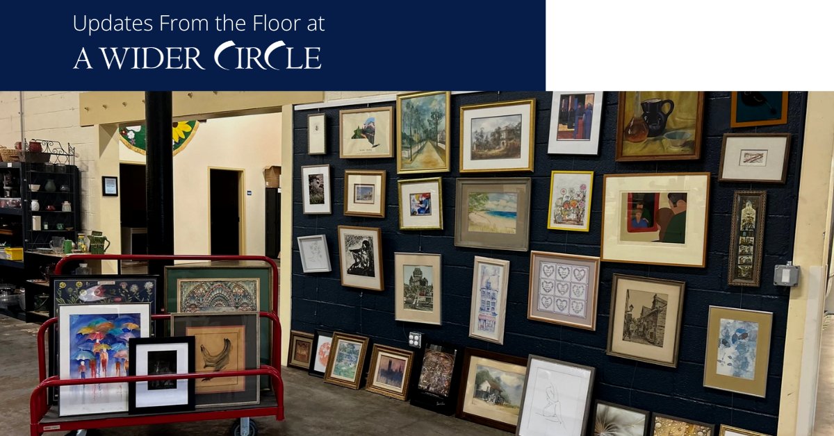 Furnishing a space is more about just picking out furniture, it's about creating a home. This week's photo from our showroom features a few art pieces available for clients to take home, the final touches that will help transform their living space into a true home.