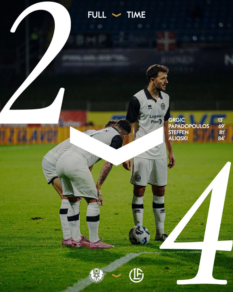 𝐅𝐔𝐋𝐋 𝐓𝐈𝐌𝐄 ⏰

Termina qui il nostro percorso Europeo. 

#noibianconeri #fclugano #lug