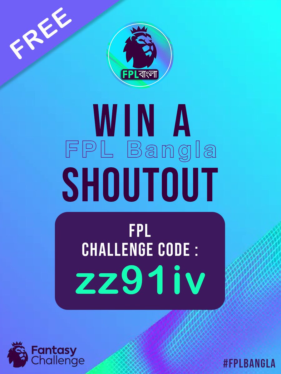 FplBangla123's tweet photo. 🚀FPL CHALLENGE IS ON! 🚀
Join the #FPLBangla league &amp; prove your manager skills 💪🏆

📜 League Code: zz91iv
🎯 Weekly winner shoutouts
🎁 Surprise prize for season champ!

#fpl #fpl2025 #fantasypremierleague #fplcommunity #fplfamily #fplindia #pl2025 #fpltips #fplmanagers #epl https://t.co/Ag71Y8rS8L