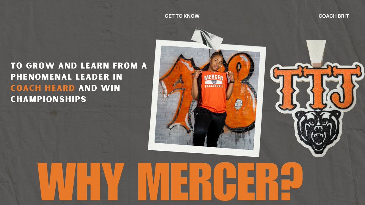 Mercer_WBB's tweet photo. GET TO KNOW COACH BRIT 🐻

Swipe to get to know someone who knows the SoCon very well! Coach Brit is ready for her first year as a Bear.

#TTJ | @BritneySnowden_ https://t.co/ppvSqKxarR