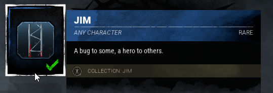 DonnaSarv's tweet photo. Today, we have gathered to mourn the loss of our dear friend Jim, as we reminisince about his short lived life. We'll remember the days we've spent with him with nothing but a smile on our faces... Goodbye Jim, you were the greatest thing to happen to this game. #DeadbyDaylight https://t.co/DX0gleglmf