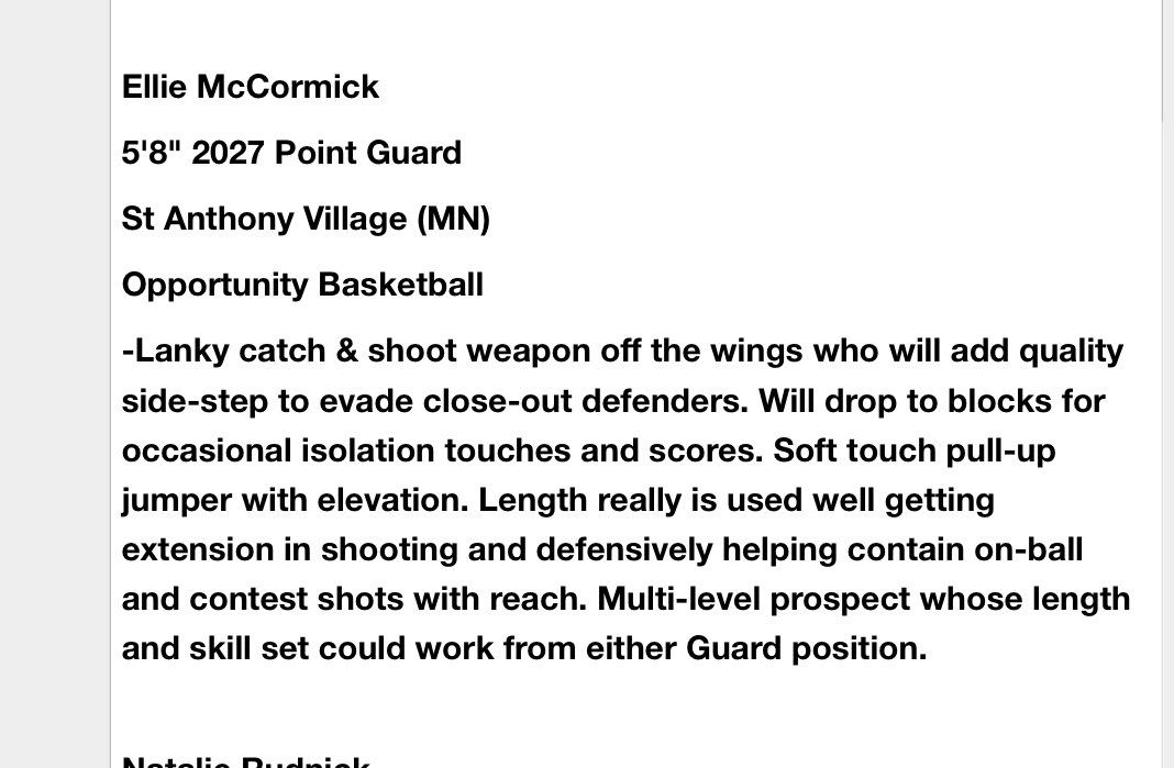 EllieMcC_2027's tweet photo. Thank you @FiveStateHoops for the write up and kind words!! Appreciate you taking the time! 
@JrAllStarBB https://t.co/DC0sau1YLs