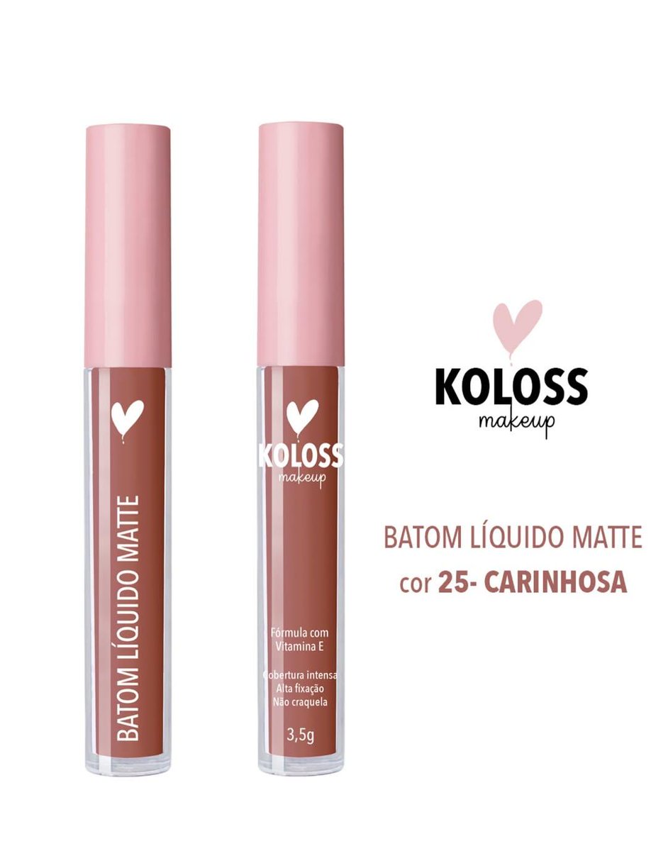 ✨ Aquele nude clássico que nunca sai de cena! O Batom Líquido Matte na cor 25- Carinhosa da Koloss Makeup é aquele tom coringa que combina com tudo — elegante, versátil e perfeito pra qualquer ocasião. 💋 Alta pigmentação, conforto nos lábios e acabamento impecável.