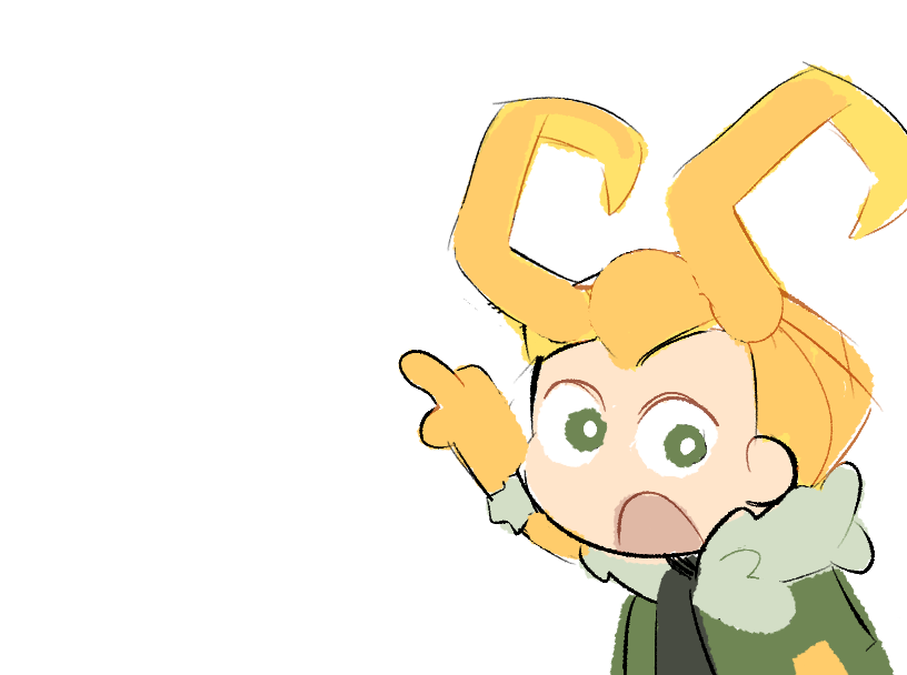 optyck's tweet image. transparent pointing loki that youre free to use for all your pointing needs