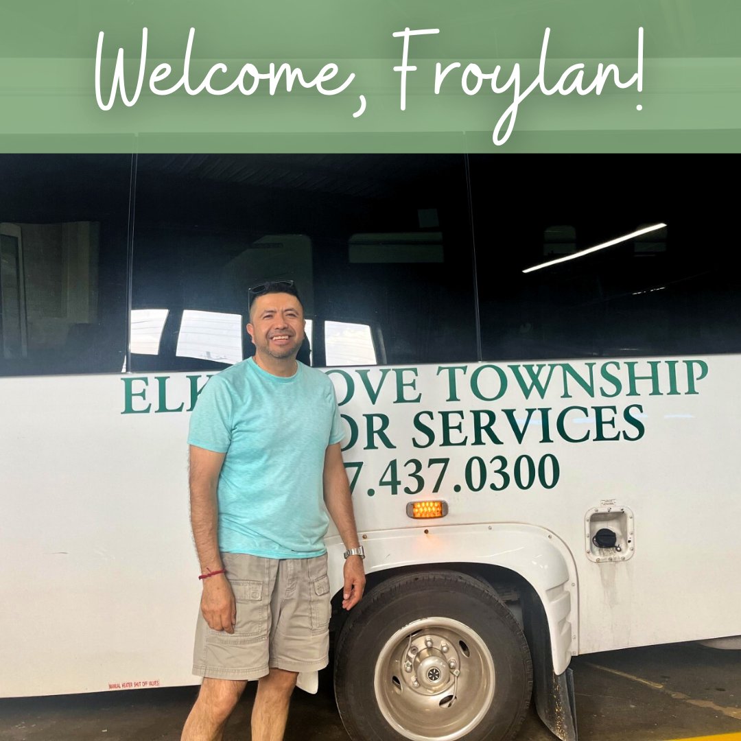 We’re excited to welcome Froylan to the Elk Grove Township Transportation Team!

Froylan joined the Township in May and brings 25 years of experience driving commercial vehicles. We’re thrilled to have him on board!

Welcome, Froylan!

 #ElkGroveTownship #WelcomeAboard