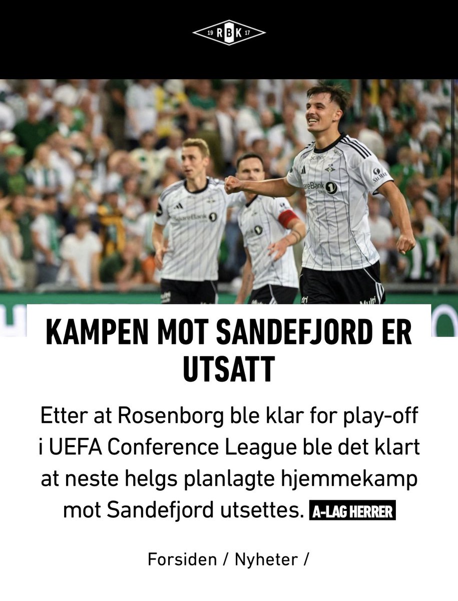 Håper alle RBK-tilhengere roper like høyt over dette, som når dette skjer med Glimt 🫡