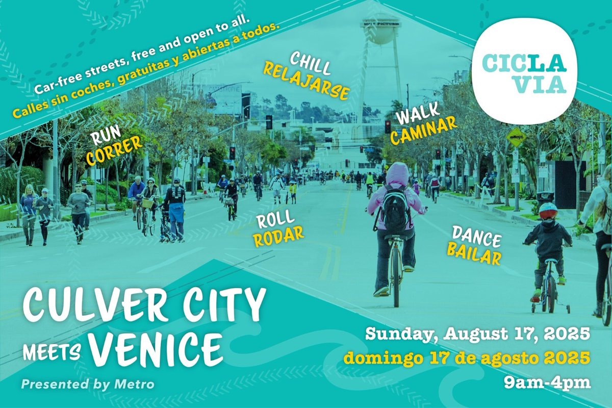 Look out for our Culver CityBus table at the <a href="/CicLAvia/">CicLAvia</a>    City Meets Venice event! 🌴🌊

📅 Sunday, Aug. 17, 2025
🕒 9am-4pm
📌Connecting Culver City, Mar Vista, and Venice

Grab free giveaways like our famous squishy buses, and feel free to ask us any questions!