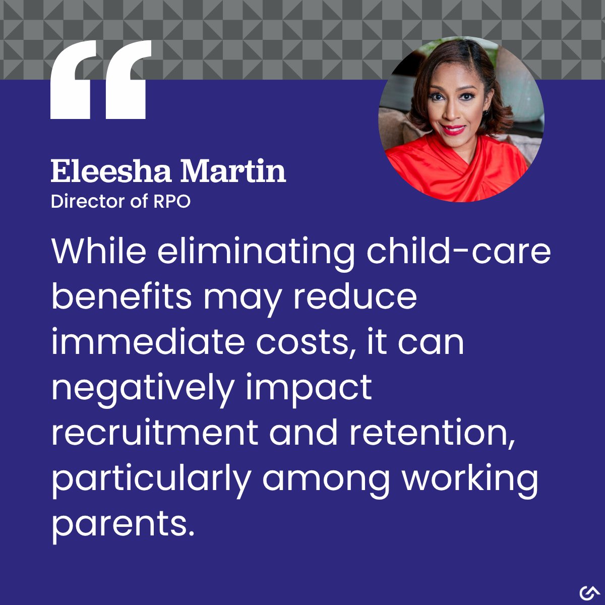 Child-care benefits are becoming less common. In The Business Journals, G&amp;A Partners’ Eleesha Martin shares what that means for recruitment and retention.

#GNAPartners #PEO #HR #Benefits